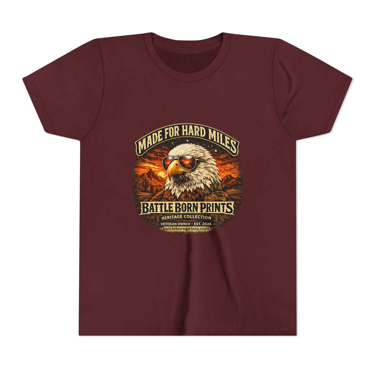 Youth Eagle Graphic Tee - Adventure Awaits in Comfort - Battle Born Prints