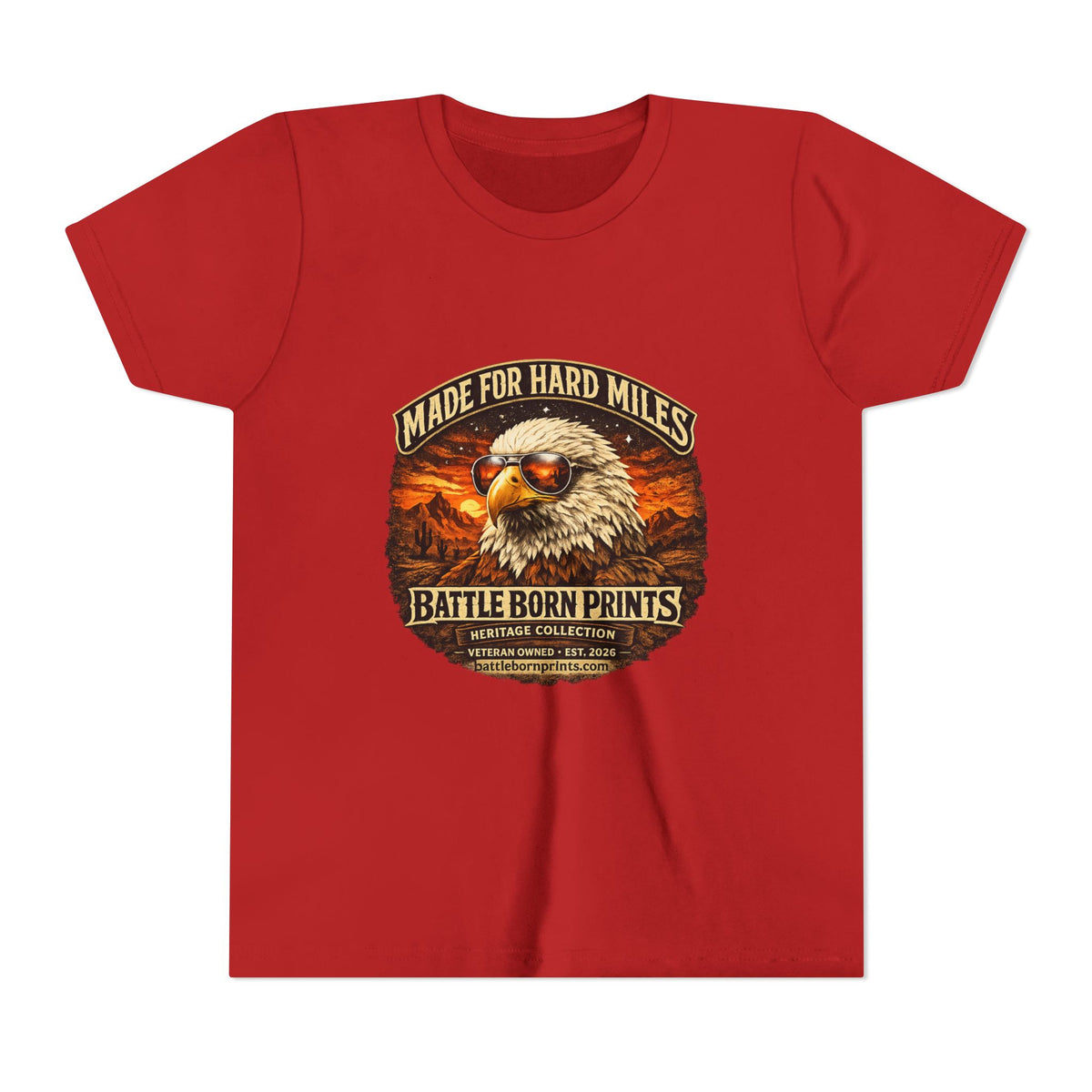 Youth Eagle Graphic Tee - Adventure Awaits in Comfort - Battle Born Prints