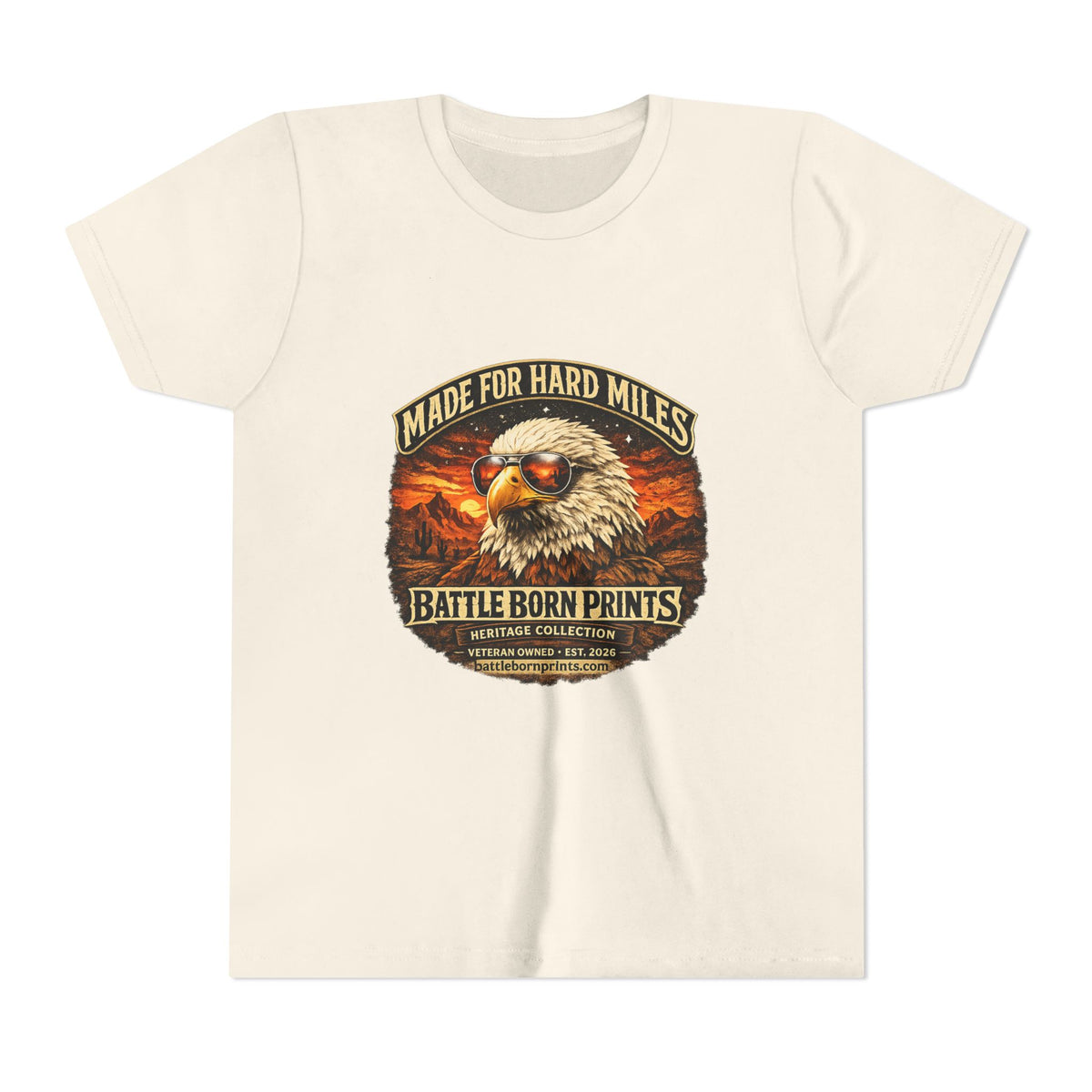 Youth Eagle Graphic Tee - Adventure Awaits in Comfort - Battle Born Prints