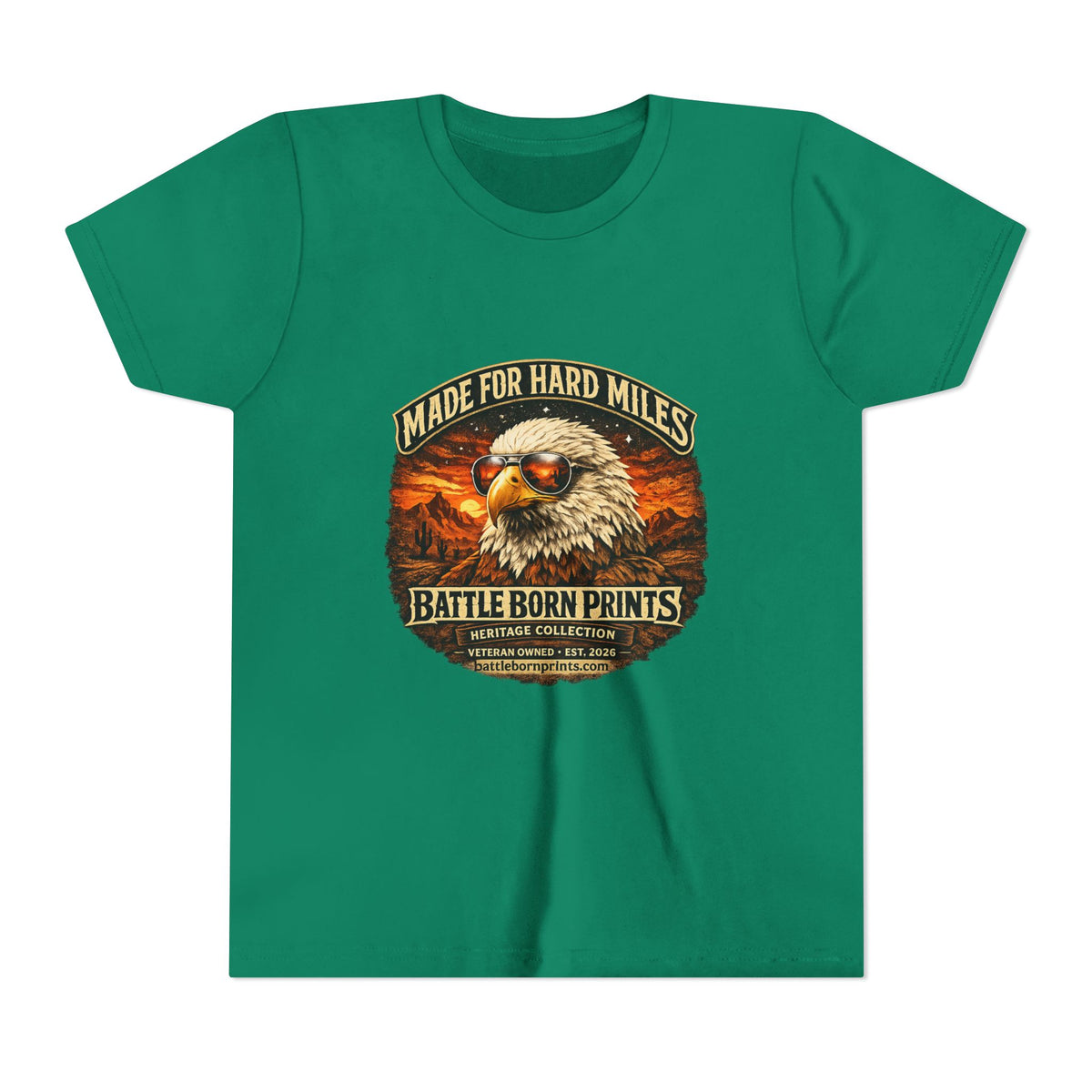 Youth Eagle Graphic Tee - Adventure Awaits in Comfort - Battle Born Prints