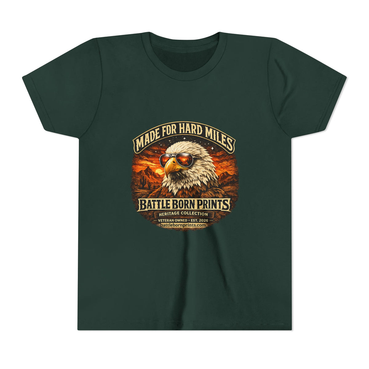 Youth Eagle Graphic Tee - Adventure Awaits in Comfort - Battle Born Prints