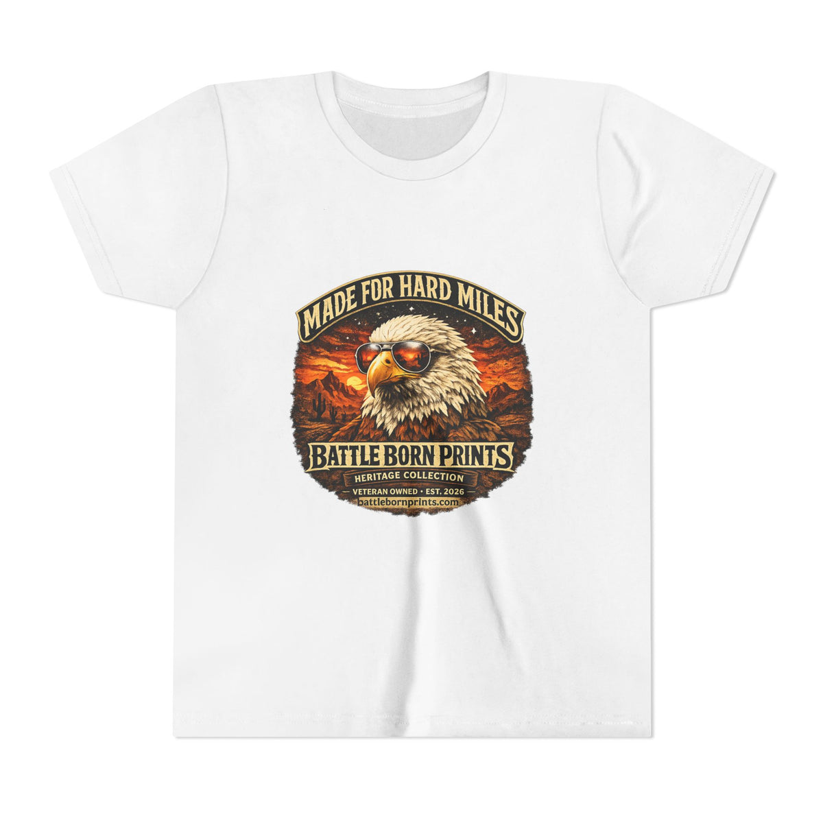 Youth Eagle Graphic Tee - Adventure Awaits in Comfort - Battle Born Prints