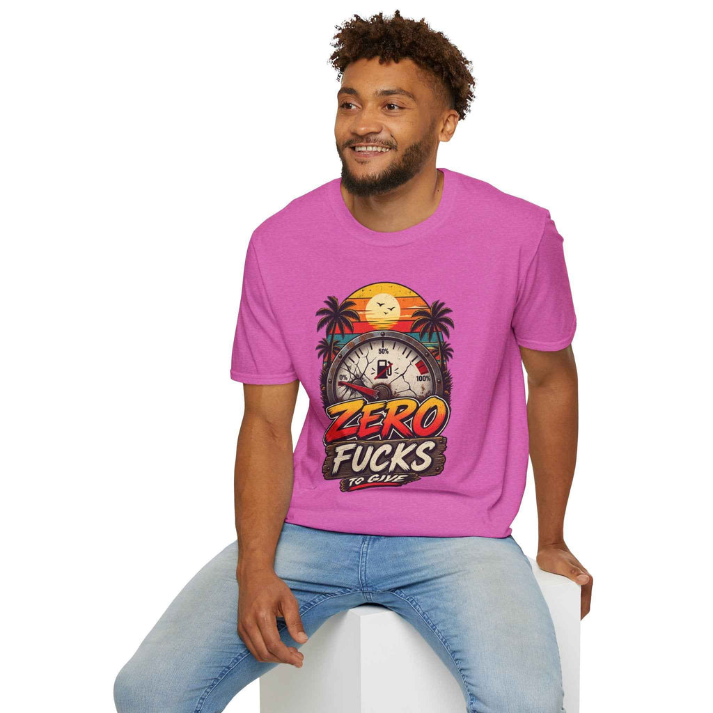 Funny Adult Humor T-Shirt – "Zero F*cks to Give" Graphic Tee - Battle Born Prints